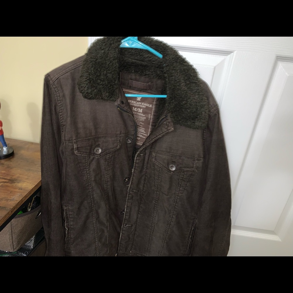 Vintage American Eagle Bomber Jacket with Borg Collar